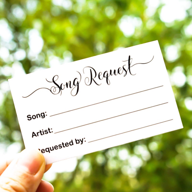 RXBC2011 100 Song Request Cards Play Song at Wedding Reception Prom Dance Party Band DJ Karaoke Music Suggestion Note - Image 4
